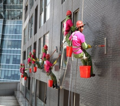 上海外墙清洗团队工作场景